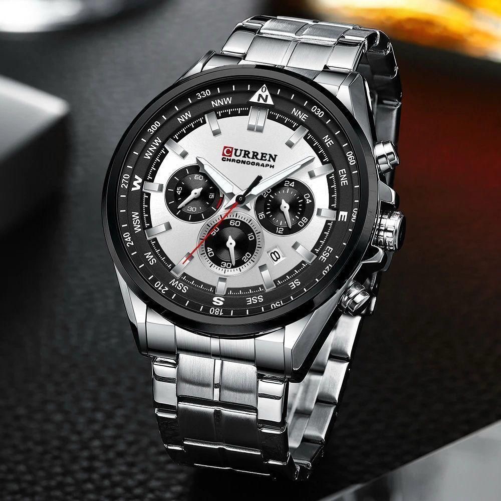 Curren Metal Plateado Fondo Blanco