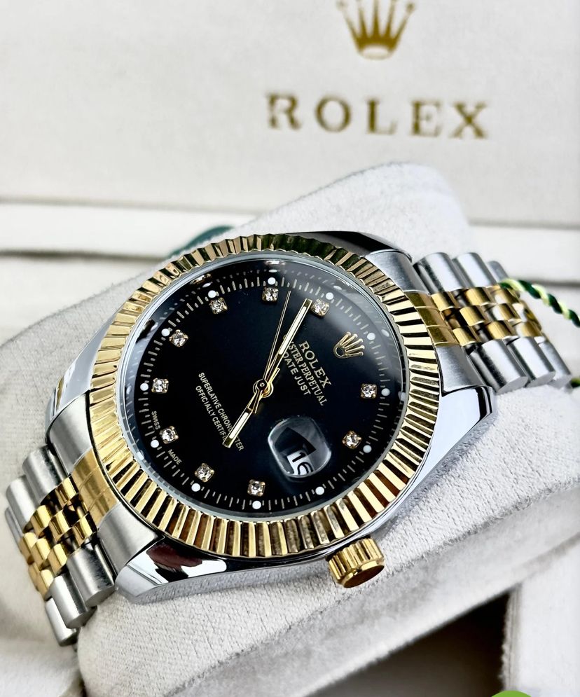 Rolex President Bicolor Fondo Negro (Dama)