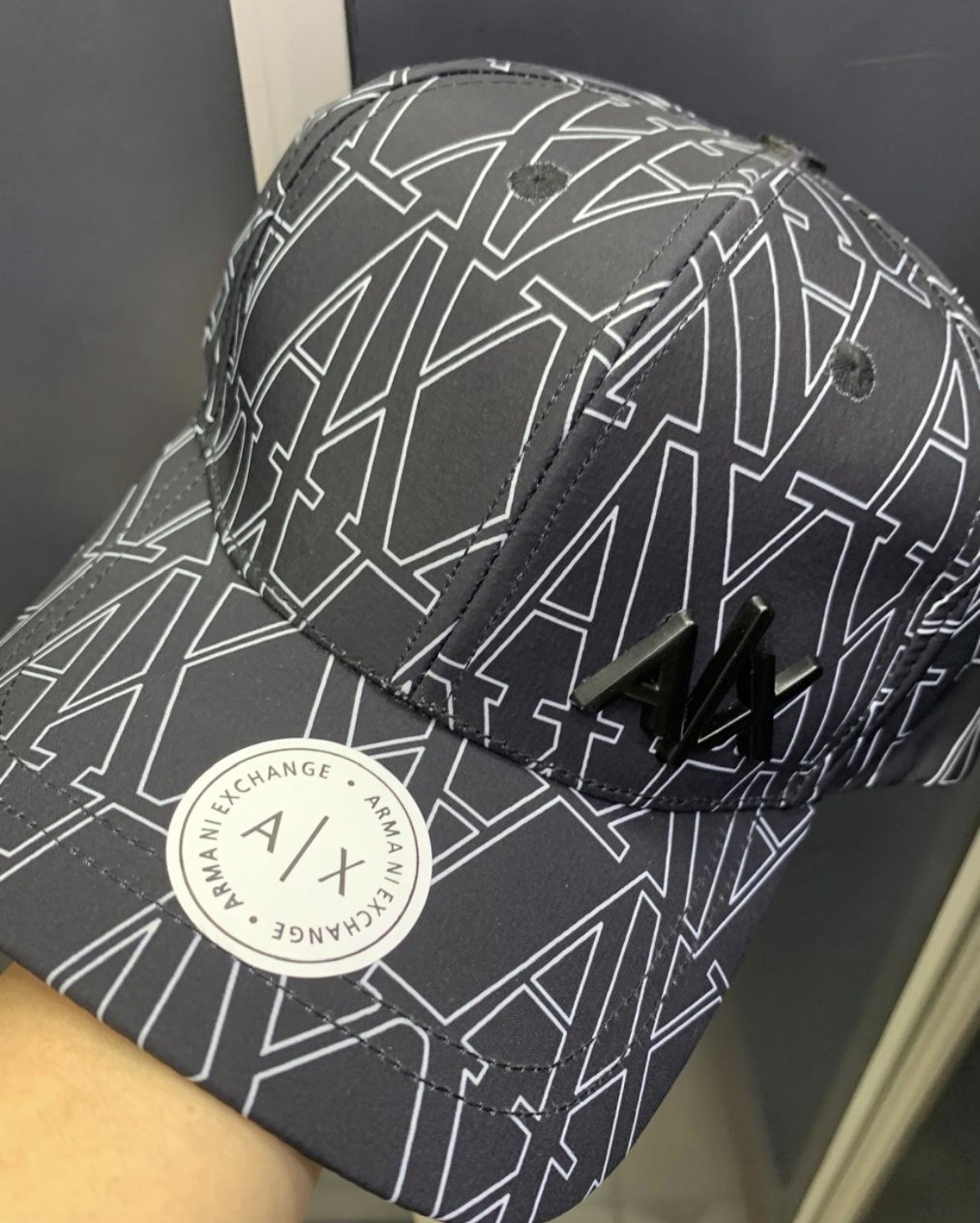 Gorra abierta - AX - Negra con blanco