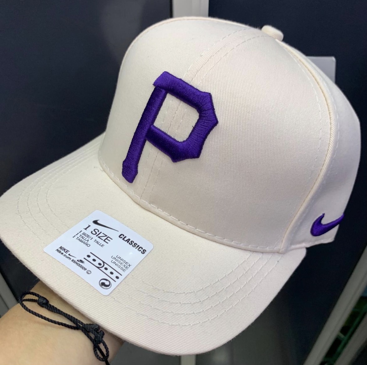 Gorra abierta - P - Beige con morado